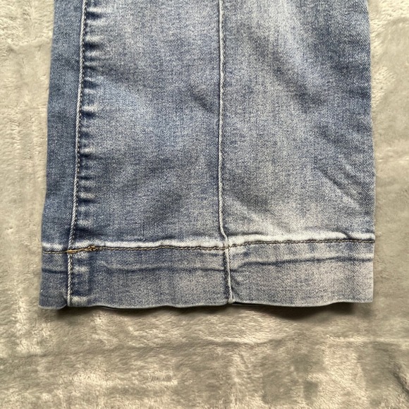 SHEIN Flare Jeans Womens Size 2 XS Light Blue High Rise Front Seam Stretch Denim - Picture 2 of 13